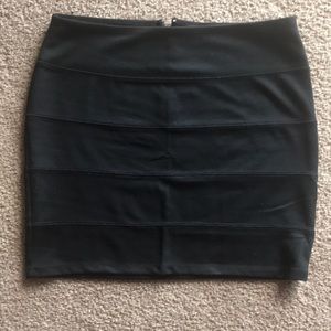 Black mini skirt